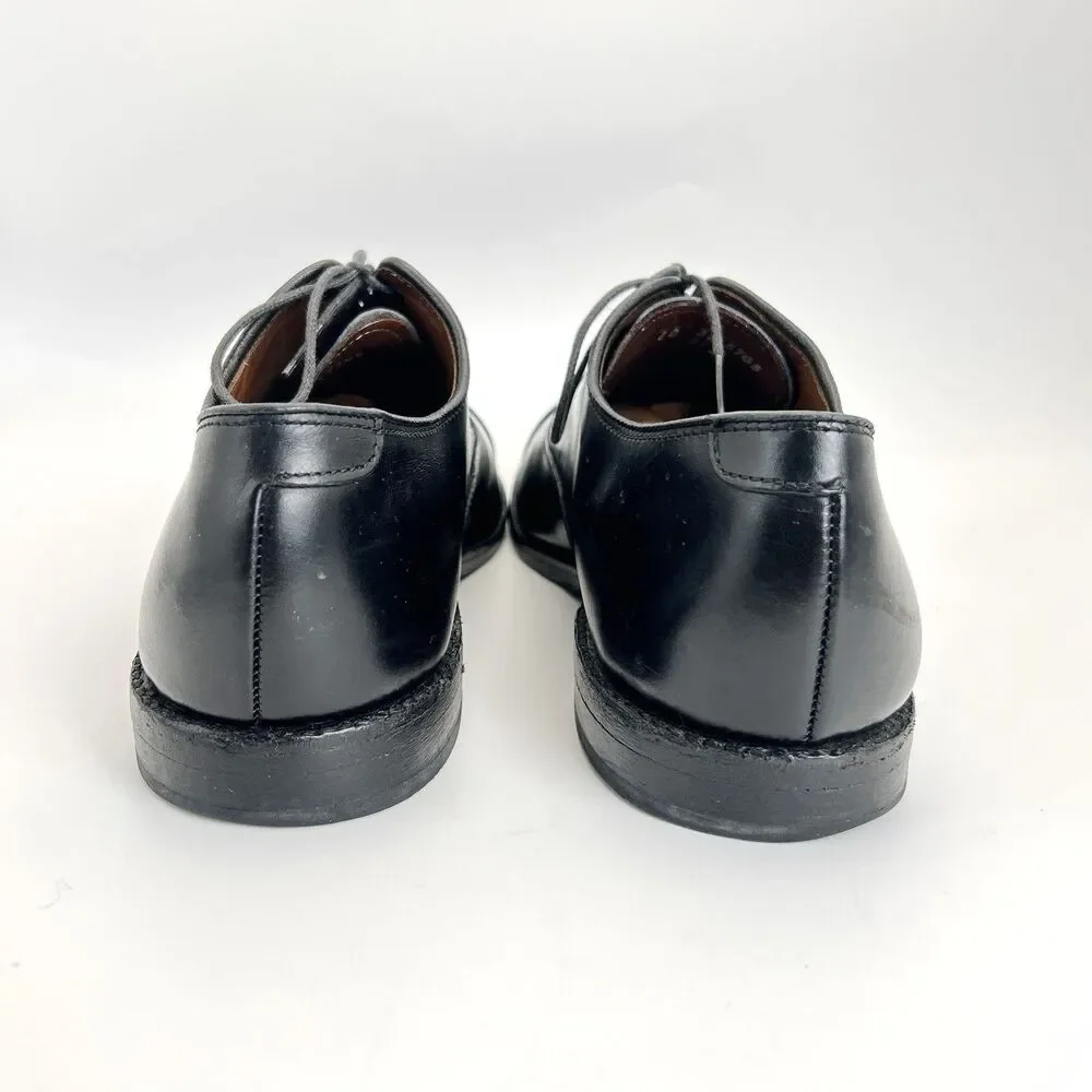 ALLEN EDMONDS Fifth Avenue Mens 10 3E Black Calfskin Leather CapToe Oxford VTG